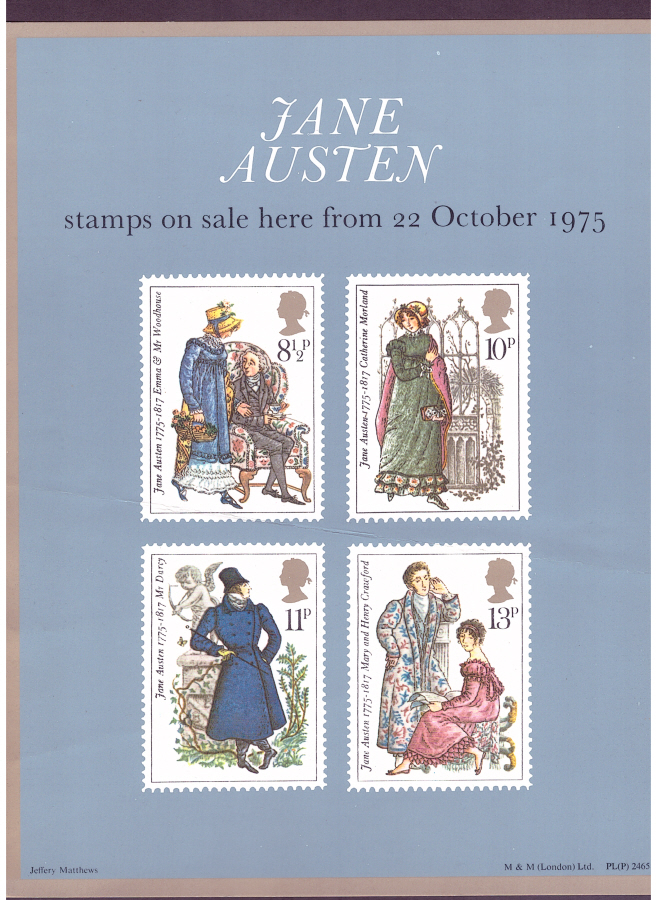 (image for) 1975 Jane Austen Post Office A4 poster. PL(P) 2465.